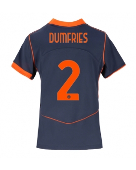 Billige Fotballdrakt Inter Milan Denzel Dumfries #2 Replika Tredjedrakt Dame 2025-26 Kortermet Billige Fotballdrakt Inter Milan Denzel Dumfries #2 Replika Tredjedrakt Dame 2025-26 Kortermet